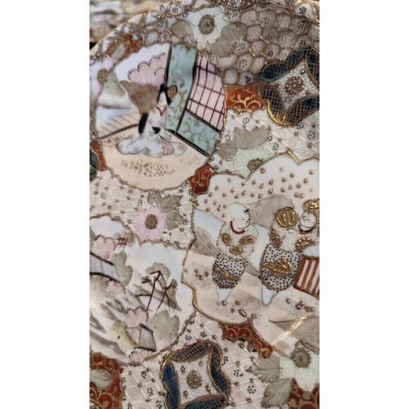 6 Vintage Hand Painted Gold Trim  Japanese Plate - Picture 13 of 16